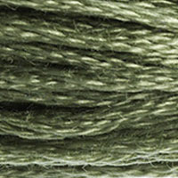 DMC 3052 Medium Green Gray embroidery floss skein