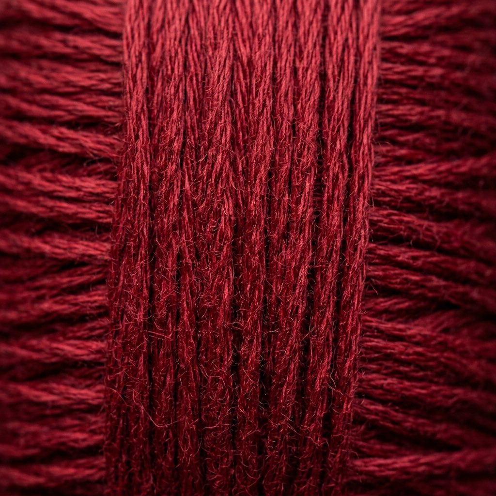DMC 485 Dark Red embroidery floss skein