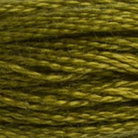 DMC 732 Olive Green embroidery floss skein